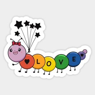Love caterpillar Sticker